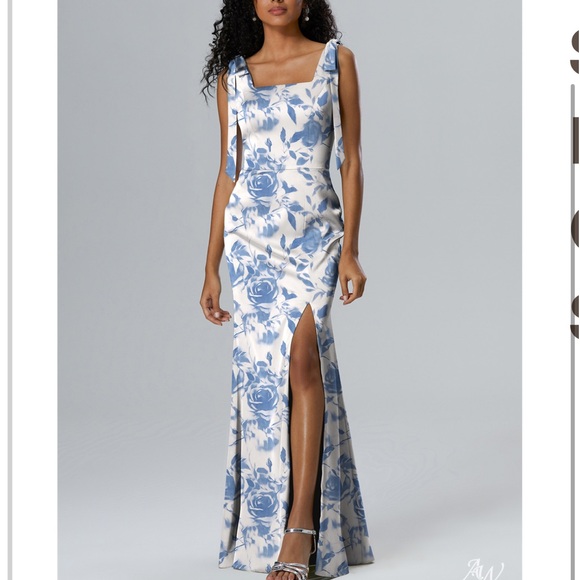 Floral Blue/White Bridesmaid dress - Picture 1 of 3